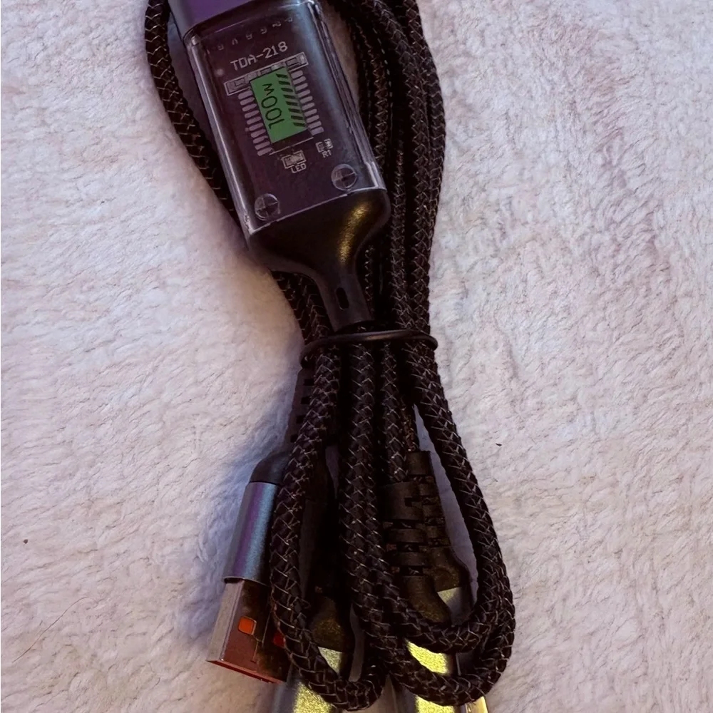 Multi-Device Charging Cable - Black and Silver